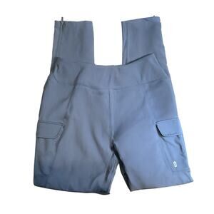 Free Country Cargo Pants Women's Size M Blue Outdoor Sport Zip Ankle Quick Dry